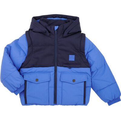 Timberland Piumino DOUDOUNE MANCHES AMOVIBLES T60555 Blu 6 anni Timberland Piumino DOUDOUNE MANCHES AMOVIBLES T60555 Blu 6 anni