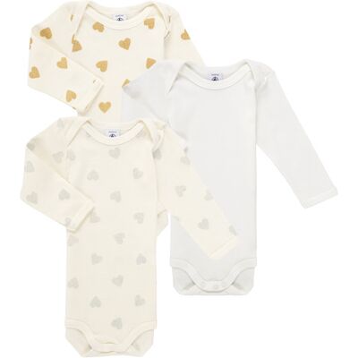 Petit Bateau Body bambino LOT BODIES X3 Bianco 18 mesi Petit Bateau Body bambino LOT BODIES X3 Bianco 18 mesi