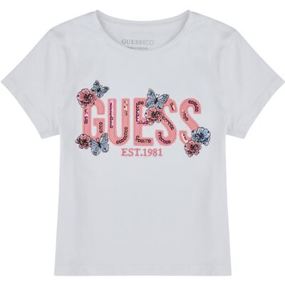 Guess T-shirt ORGANIC COTTON STRETCH Bianco 8 ans Guess T-shirt ORGANIC COTTON STRETCH Bianco 8 ans