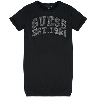 Guess Abito corto TERRY DRESS Nero 10 ans Guess Abito corto TERRY DRESS Nero 10 ans