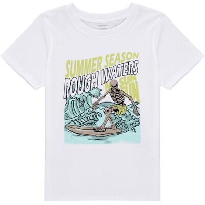 Name it T-shirt NKMFRANS SS TOP Bianco 8 anni Name it T-shirt NKMFRANS SS TOP Bianco 8 anni