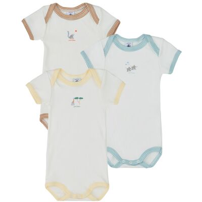Petit Bateau Body bambino 3 BODIES US MC Bianco 36 mesi Petit Bateau Body bambino 3 BODIES US MC Bianco 36 mesi