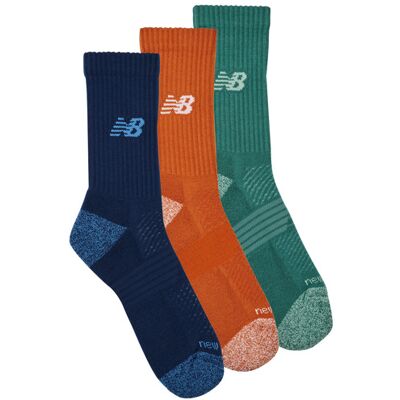 Calze sportive New Balance ACTIVE CUSHION CREW SOCKS 3 PACKES Multicolore S Calze sportive New Balance ACTIVE CUSHION CREW SOCKS 3 PACKES Multicolore S