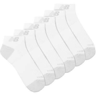 Calze sportive New Balance ACTIVE LOW CUT SOCKS 6 PACK Bianco XL Calze sportive New Balance ACTIVE LOW CUT SOCKS 6 PACK Bianco XL