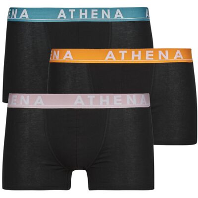 Athena Boxer EASY COLOR Pack de 3 Nero S Athena Boxer EASY COLOR Pack de 3 Nero S