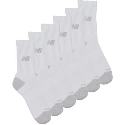Calze sportive New Balance ACTIVE CUSHION CREW SOCKS 3 PACKS Bianco L Calze sportive New Balance ACTIVE CUSHION CREW SOCKS 3 PACKS Bianco L