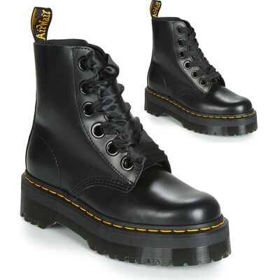 Stivaletti Dr. Martens MOLLY BLACK BUTTERO Nero 37 Stivaletti Dr. Martens MOLLY BLACK BUTTERO Nero 37
