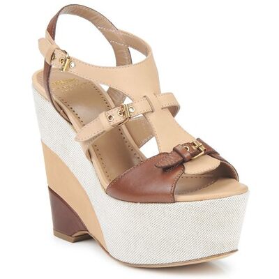 Moschino Cheap & CHIC Sandali con zeppa STERLIZIA Beige 37 1/2 Moschino Cheap & CHIC Sandali con zeppa STERLIZIA Beige 37 1/2