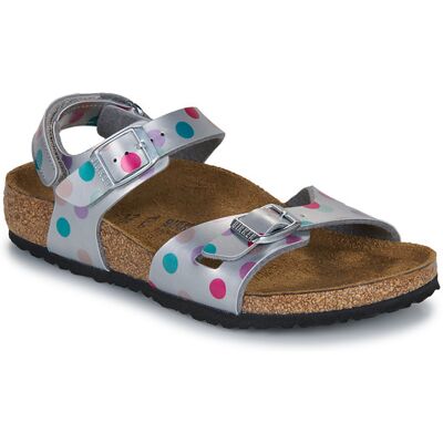 Sandali bassi BIRKENSTOCK Rio AS Kids BF Elec. Metallic SilverDots Argento 27 Sandali bassi BIRKENSTOCK Rio AS Kids BF Elec. Metallic SilverDots Argento 27