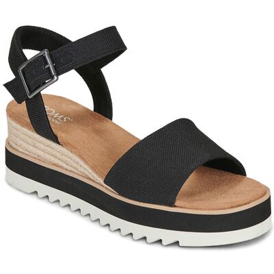Toms Sandali con zeppa DIANA Nero 37 1/2 Toms Sandali con zeppa DIANA Nero 37 1/2