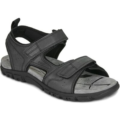 Geox Sandali bassi UOMO SANDAL STRADA Nero 45 Geox Sandali bassi UOMO SANDAL STRADA Nero 45