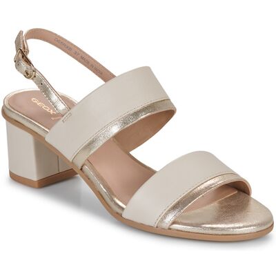 Geox Sandali con tacco D AURELY 50 Beige 38 Geox Sandali con tacco D AURELY 50 Beige 38