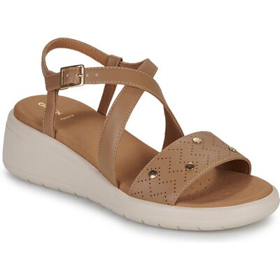 Geox Sandali con tacco D MELICONIA Beige 39 Geox Sandali con tacco D MELICONIA Beige 39
