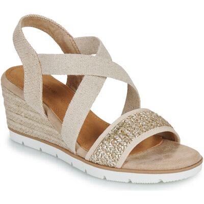 Sandali con zeppa Tom Tailor ISABEAU Beige 38 Sandali con zeppa Tom Tailor ISABEAU Beige 38