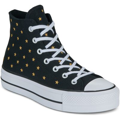 Converse Sneakers alte LIFT PLATFORM EMBROIDERED STARS Nero 37 Converse Sneakers alte LIFT PLATFORM EMBROIDERED STARS Nero 37