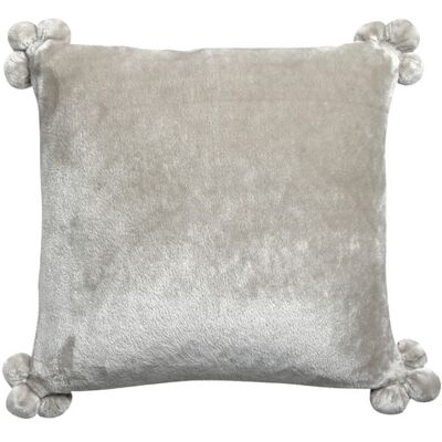 Fodera per cuscino Tender Pompons Grigio - Fodera per cuscino Fodera per cuscino Tender Pompons Grigio - Fodera per cuscino