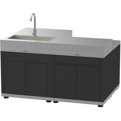 Le Marquier Cucina Isola 4 Elementi Top Inox Duo Le Marquier Cucina Isola 4 Elementi Top Inox Duo