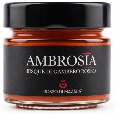 Rosso di Mazara Ambrosia - Bisque di gambero rosso di Mazara, Sicilia 90g Rosso di Mazara Ambrosia - Bisque di gambero rosso di Mazara, Sicilia 90g