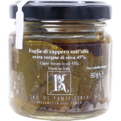 Kazzen Foglie di cappero di Pantelleria In olio evo 90g Kazzen Foglie di cappero di Pantelleria In olio evo 90g