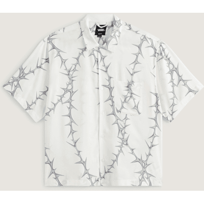 Vans Maglietta Camp con stampa Van Doren, Uomo, Bianco, Taglia: XL Vans Maglietta Camp con stampa Van Doren, Uomo, Bianco, Taglia: XL