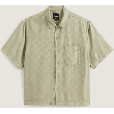 Vans Maglietta Van Doren Check Camp, Uomo, Beige, Taglia: L Vans Maglietta Van Doren Check Camp, Uomo, Beige, Taglia: L