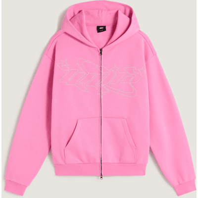 Vans Felpa con cappuccio e zip Y2K Star, Donna, Rosa, Taglia: XL Vans Felpa con cappuccio e zip Y2K Star, Donna, Rosa, Taglia: XL