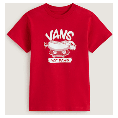 Vans Maglietta Bambino/a Hot Dawg (2-8 anni), Rosso, Taglia: 7-8A Vans Maglietta Bambino/a Hot Dawg (2-8 anni), Rosso, Taglia: 7-8A