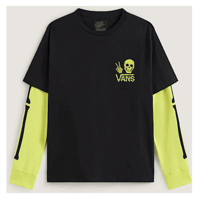 Vans Maglietta Bambino/a Arm Bones Twofer (8-14 anni), Nero, Taglia: XL Vans Maglietta Bambino/a Arm Bones Twofer (8-14 anni), Nero, Taglia: XL