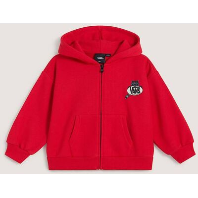 Vans Felpa con cappuccio e zip Bambino/a Dumpster Raccoon (2-8 anni), Rosso, Taglia: 4-5A Vans Felpa con cappuccio e zip Bambino/a Dumpster Raccoon (2-8 anni), Rosso, Taglia: 4-5A