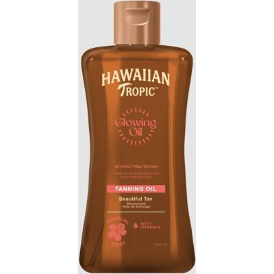 HAWAIAN TROPIC , Glowing Tanning Oil Dark 200ml, Donna, Giallo, Taglia: FASUL HAWAIAN TROPIC , Glowing Tanning Oil Dark 200ml, Donna, Giallo, Taglia: FASUL