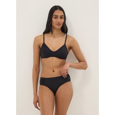 OVS , Slip Da Bagno In Tessuto Elasticizzato Nero Con Pieghe Laterali, Donna, Nero, Taglia: 4 OVS , Slip Da Bagno In Tessuto Elasticizzato Nero Con Pieghe Laterali, Donna, Nero, Taglia: 4