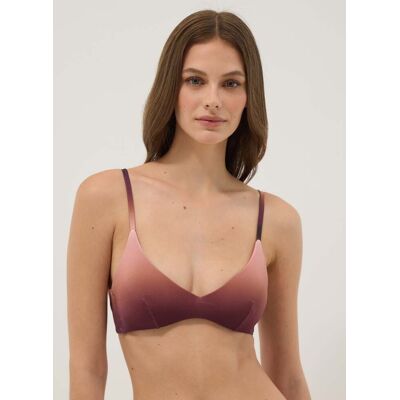 OVS , Top Bikini In Tessuto Elasticizzato Marrone Con Effetto Sfumato, Donna, Marrone, Taglia: 4 OVS , Top Bikini In Tessuto Elasticizzato Marrone Con Effetto Sfumato, Donna, Marrone, Taglia: 4