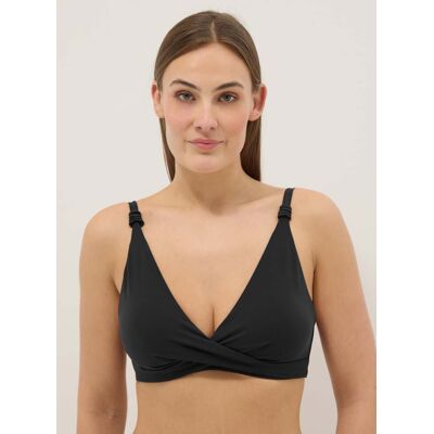 OVS , Top Bikini A Triangolo Nero In Tessuto Elasticizzato Con Effetto Shaping, Donna, Nero, Taglia: 4 OVS , Top Bikini A Triangolo Nero In Tessuto Elasticizzato Con Effetto Shaping, Donna, Nero, Taglia: 4
