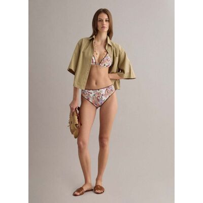 PIOMBO , Slip Bikini Multicolor In Tessuto Elasticizzato Con Fantasia Paisley, Donna, Multicolor, Taglia: 4 PIOMBO , Slip Bikini Multicolor In Tessuto Elasticizzato Con Fantasia Paisley, Donna, Multicolor, Taglia: 4