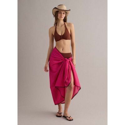 PIOMBO , Sarong Rosa In Puro Cotone, Donna, Rosa, Taglia: ONE SIZE PIOMBO , Sarong Rosa In Puro Cotone, Donna, Rosa, Taglia: ONE SIZE