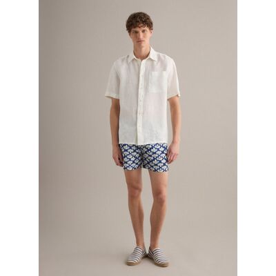 PIOMBO , Boxer Mare Bianco E Blu Con Fantasia Floreale, Uomo, Multicolor, Taglia: S PIOMBO , Boxer Mare Bianco E Blu Con Fantasia Floreale, Uomo, Multicolor, Taglia: S