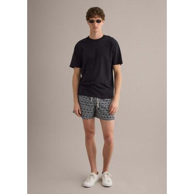 PIOMBO , Boxer Mare Bianco E Nero Con Fantasia Geometrica A Pesci, Uomo, Multicolor, Taglia: S PIOMBO , Boxer Mare Bianco E Nero Con Fantasia Geometrica A Pesci, Uomo, Multicolor, Taglia: S