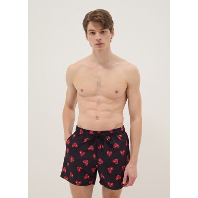 OVS , Boxer Da Mare Neri Con Stampe Cuori Keith Haring, Uomo, Nero, Taglia: XXL OVS , Boxer Da Mare Neri Con Stampe Cuori Keith Haring, Uomo, Nero, Taglia: XXL