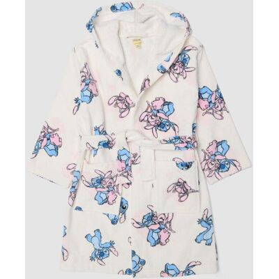Disney , Accappatoio Bianco In Puro Cotone Con Fantasia Di Lilo & Stitch Per Bambina E Ragazza, Bianco, Taglia: 5-6 Disney , Accappatoio Bianco In Puro Cotone Con Fantasia Di Lilo & Stitch Per Bambina E Ragazza, Bianco, Taglia: 5-6