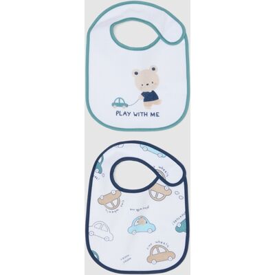 FAGOTTINO , Bipack Bavaglini In Misto Cotone Multicolor Da Neonato Con Decori, Multicolor, Taglia: T.U. FAGOTTINO , Bipack Bavaglini In Misto Cotone Multicolor Da Neonato Con Decori, Multicolor, Taglia: T.U.