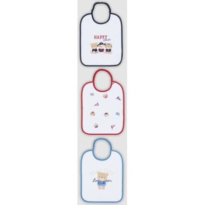 FAGOTTINO , Tripack Di Bavaglini Bianchi In Cotone Organico Per Neonato, Bianco, Taglia: T.U. FAGOTTINO , Tripack Di Bavaglini Bianchi In Cotone Organico Per Neonato, Bianco, Taglia: T.U.