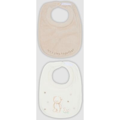 FAGOTTINO , Bipack Di Bavaglini Beige In Cotone Organico Per Neonato, Beige, Taglia: T.U. FAGOTTINO , Bipack Di Bavaglini Beige In Cotone Organico Per Neonato, Beige, Taglia: T.U.