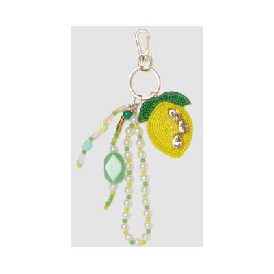 OVS , Portachiavi Giallo A Forma Di Limone Con Perline, Donna, Bianco, Taglia: ONE SIZE OVS , Portachiavi Giallo A Forma Di Limone Con Perline, Donna, Bianco, Taglia: ONE SIZE
