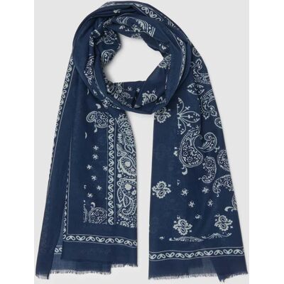 PIOMBO , Sciarpa In Puro Cotone Blu Con Motivo Paisley, Uomo, Blu, Taglia: ONE SIZE PIOMBO , Sciarpa In Puro Cotone Blu Con Motivo Paisley, Uomo, Blu, Taglia: ONE SIZE