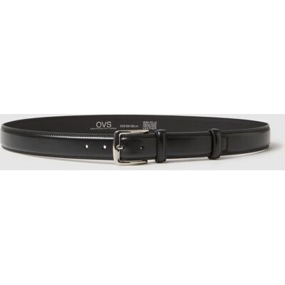 OVS , Cintura In Vera Pelle Nera Con Fibbia Robusta, Uomo, Nero, Taglia: 100-105 cm OVS , Cintura In Vera Pelle Nera Con Fibbia Robusta, Uomo, Nero, Taglia: 100-105 cm