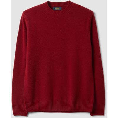 OVS , Maglia Rossa Girocollo In Misto Lana Regular Fit, Uomo, Rosso, Taglia: XL OVS , Maglia Rossa Girocollo In Misto Lana Regular Fit, Uomo, Rosso, Taglia: XL