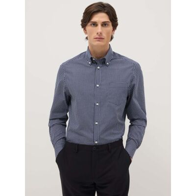 OVS , Camicia In Misto Cotone Blu Regular Fit Easy Iron, Uomo, Blu, Taglia: 44 OVS , Camicia In Misto Cotone Blu Regular Fit Easy Iron, Uomo, Blu, Taglia: 44