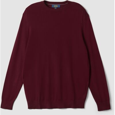 OVS , Maglia Girocollo Rossa In Misto Viscosa Regular Fit, Uomo, Rosso, Taglia: M OVS , Maglia Girocollo Rossa In Misto Viscosa Regular Fit, Uomo, Rosso, Taglia: M