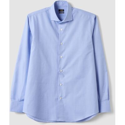OVS , Camicia Azzurra In Puro Compact Cotton Con Collo Francese Regular Fit, Uomo, Azzurro, Taglia: 40 OVS , Camicia Azzurra In Puro Compact Cotton Con Collo Francese Regular Fit, Uomo, Azzurro, Taglia: 40