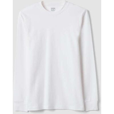 OVS , T-shirt Bianca In Puro Cotone Girocollo A Maniche Lunghe Regular Fit, Uomo, Bianco, Taglia: L OVS , T-shirt Bianca In Puro Cotone Girocollo A Maniche Lunghe Regular Fit, Uomo, Bianco, Taglia: L